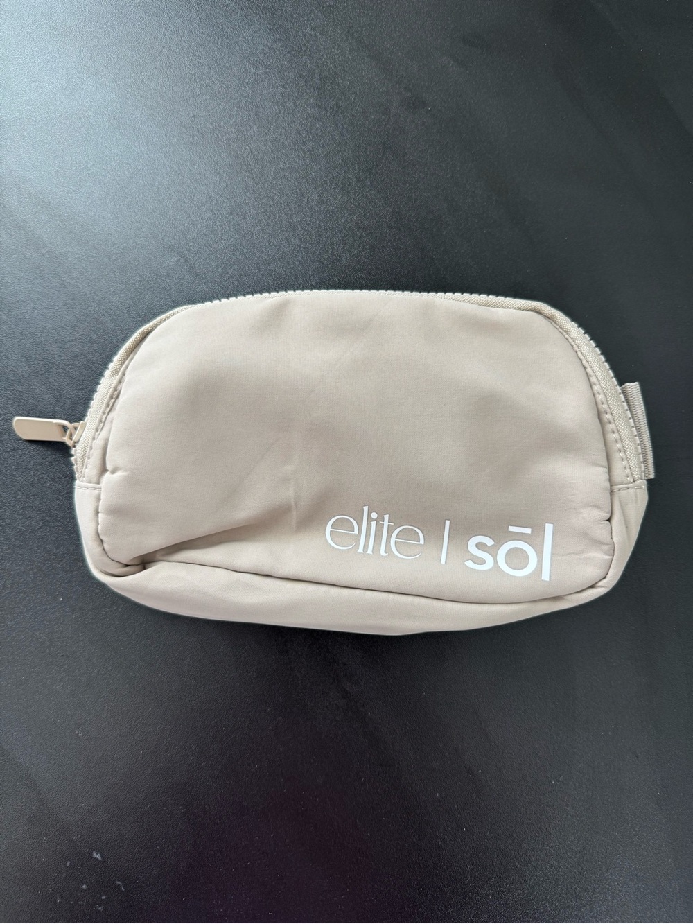 Port Authority Beige and White Crossbody Belt Bag